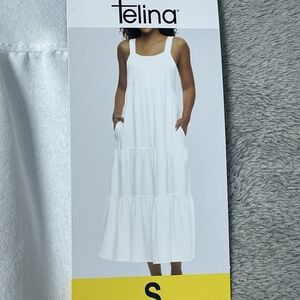 Felina Women's S Maxi Dress White Polyester H0247